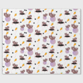 Papier Cadeau Guinée Fitness Pig Gym Drôle Design (Plat)