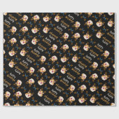 Papier Cadeau Guinée Pig Joyeuses fêtes Noël (Plat)