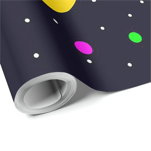 Papier Cadeau Guinéen Cochon Dans L'Espace Cadeau Unique Pour L' (Coin rond)