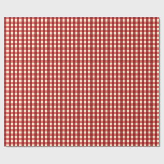 Papier Cadeau Guingan rouge (Plat)