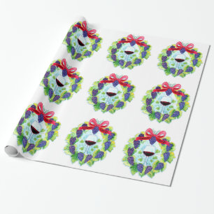 Papier Cadeau Guirlande de Noël de raisins de cuve du comté de