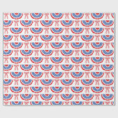 Papier Cadeau Guirlande et rubans du drapeau des États-Unis d'ét (Plat)