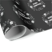 Papier Cadeau Guirlande gothique de Noël (Coin rond)