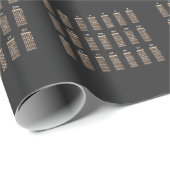 Papier Cadeau Guitar Chord Chart Notes Funny Music Teacher (Coin rond)