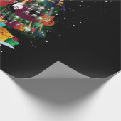 Papier Cadeau Guitare Arbre de Noël Drôle (Coin)