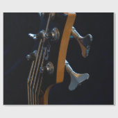 Papier Cadeau Guitare de basse cool (Plat)