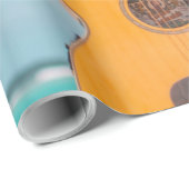 Papier Cadeau Guitare de basse cool (Coin rond)