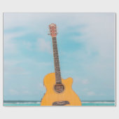 Papier Cadeau Guitare de basse cool (Plat)