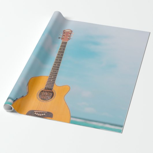 Papier Cadeau Guitare de basse cool (Déroulé)