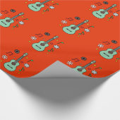 Papier Cadeau Guitare de Noël (Coin)