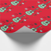 Papier Cadeau Guitare de Noël (Coin)