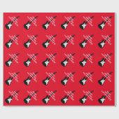 Papier Cadeau Guitare de rock électrique cadeau de Noël (Plat)