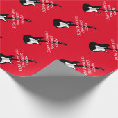 Papier Cadeau Guitare de rock électrique cadeau de Noël (Coin)