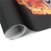 Papier Cadeau Guitare flamboyante (Coin rond)