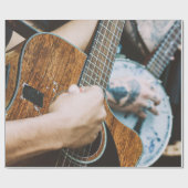Papier Cadeau Guitare géniale (Plat)