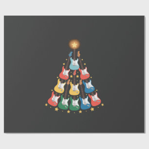 Papier Cadeau Guitare Instruments de musique électrique Arbre de