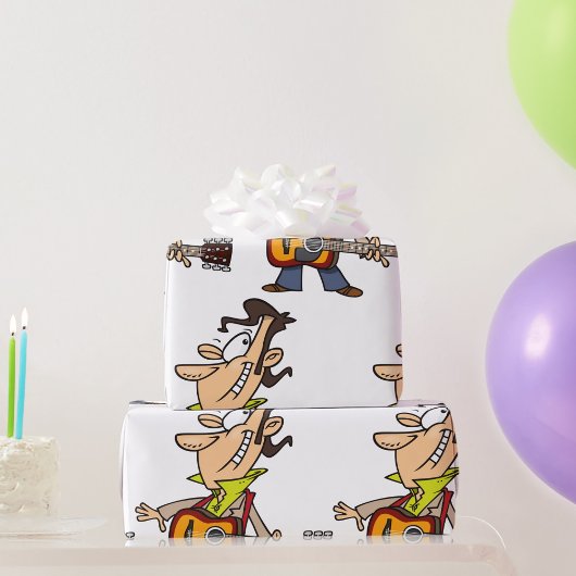 Papier Cadeau Guitare Man Rockstar