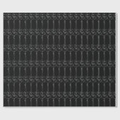 Papier Cadeau Guitare noir et blanc (Plat)