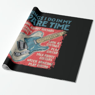 Papier Cadeau Guitare Que Je Fais Dans Mon Temps De Rechange Drô