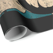 Papier Cadeau Guitare rétro (Coin rond)