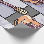Papier Cadeau Guitare rétro acoustique à 12 cordes