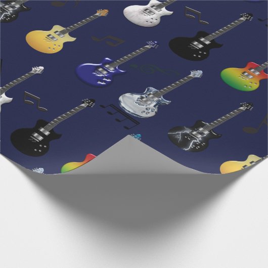 Papier Cadeau Guitares électriques (Coin)