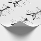 Papier Cadeau Guitares électriques et acoustiques Musique Note N (Coin)