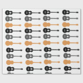 Papier Cadeau Guitares électriques et acoustiques Musique Note N (Plat)