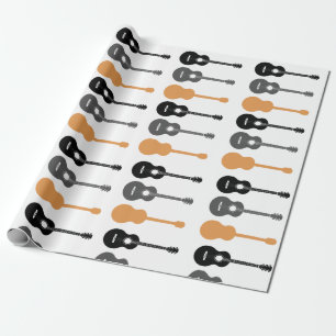 Papier Cadeau Guitares électriques et acoustiques Musique Note N