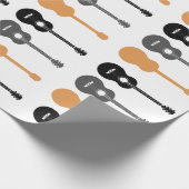 Papier Cadeau Guitares électriques et acoustiques Musique Note N (Coin)