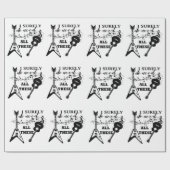 Papier Cadeau Guitares électriques et acoustiques Note de musiqu (Plat)