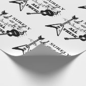 Papier Cadeau Guitares électriques et acoustiques Note de musiqu (Coin)