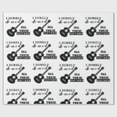 Papier Cadeau Guitares électriques et acoustiques Note de musiqu (Plat)