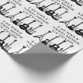 Papier Cadeau Guitares électriques et acoustiques Note de musiqu (Coin)