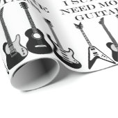 Papier Cadeau Guitares électriques et acoustiques Note de musiqu (Coin rond)