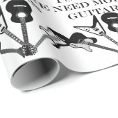 Papier Cadeau Guitares électriques et acoustiques Note de musiqu (Coin rond)