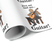 Papier Cadeau Guitarist Playing Guitar Birthday (Coin rond)