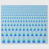 PAPIER CADEAU GUITARS BLEUS (Plat)