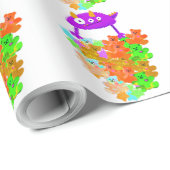 Papier Cadeau Gummy Bear Harvest Monster (Coin rond)