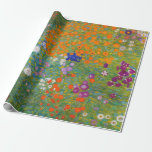 Papier Cadeau Gustav Klimt - Jardin des fleurs<br><div class="desc">Jardin aux fleurs - Gustav Klimt en 1905-1907</div>