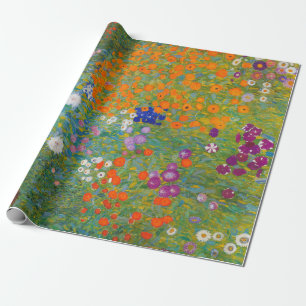 Papier Cadeau Gustav Klimt - Jardin des fleurs