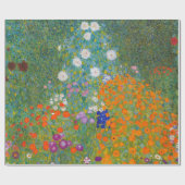 Papier Cadeau Gustav Klimt - Jardin des fleurs (Plat)