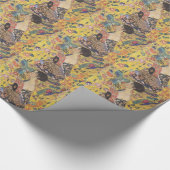 Papier Cadeau Gustav Klimt - Une Dame Avec Peinture De Ventilate (Coin)