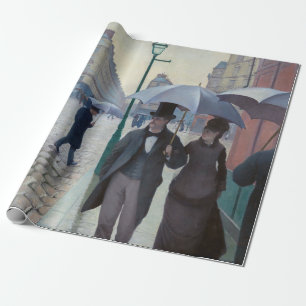 Papier Cadeau Gustave Caillebotte - Rue de Paris ; Temps de plui