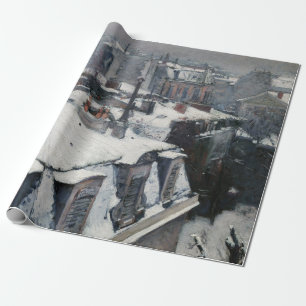 Papier Cadeau Gustave Caillebotte - Toits dans la neige