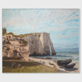 Papier Cadeau Gustave Courbet - Falaises à Etretat après la temp (Plat)