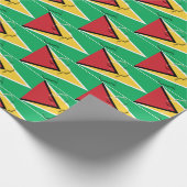 Papier Cadeau GUYANA | Arrowhead d'or | Drapeau GUYANAIS (Coin)