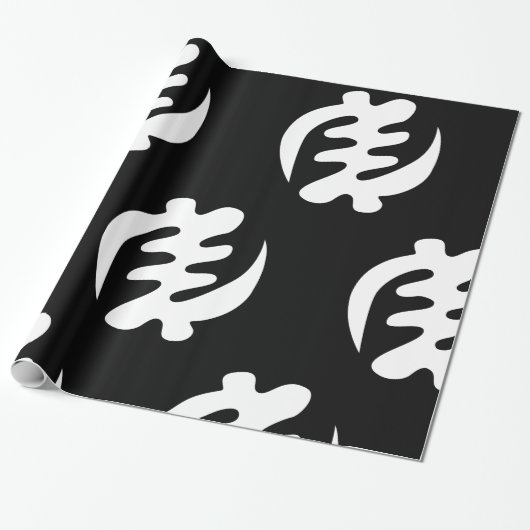 Papier Cadeau Gye Nyame | God is Supreme Adinkra (Déroulé)