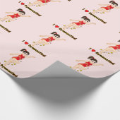 Papier Cadeau Gymnaste de petite fille : J'aime la gymnastique (Coin)