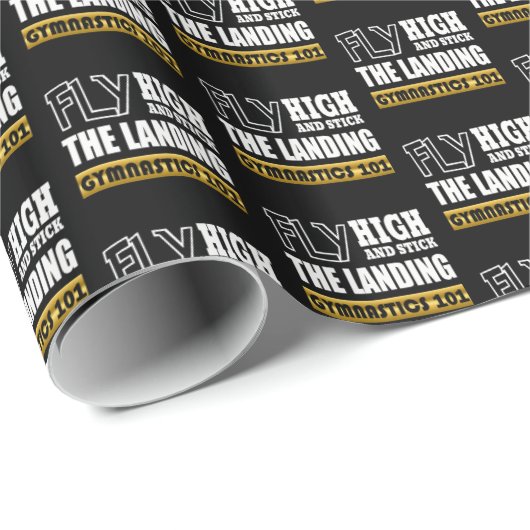 Papier Cadeau Gymnastique 101 Fly High - Bar Gymnaste (Coin rond)